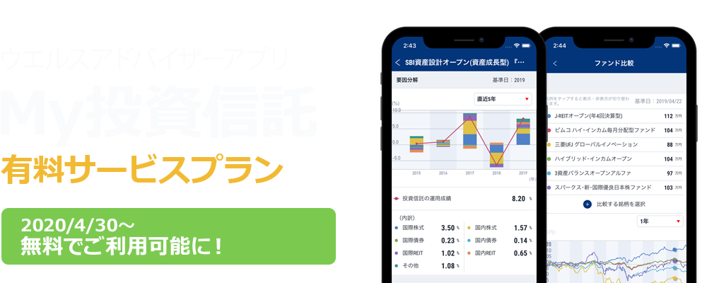 My投資信託 ウエルスアドバイザーアプリ 有料プラン紹介